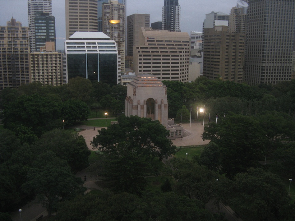 Looking Down on the ANZAC Memorial in Hyde Park